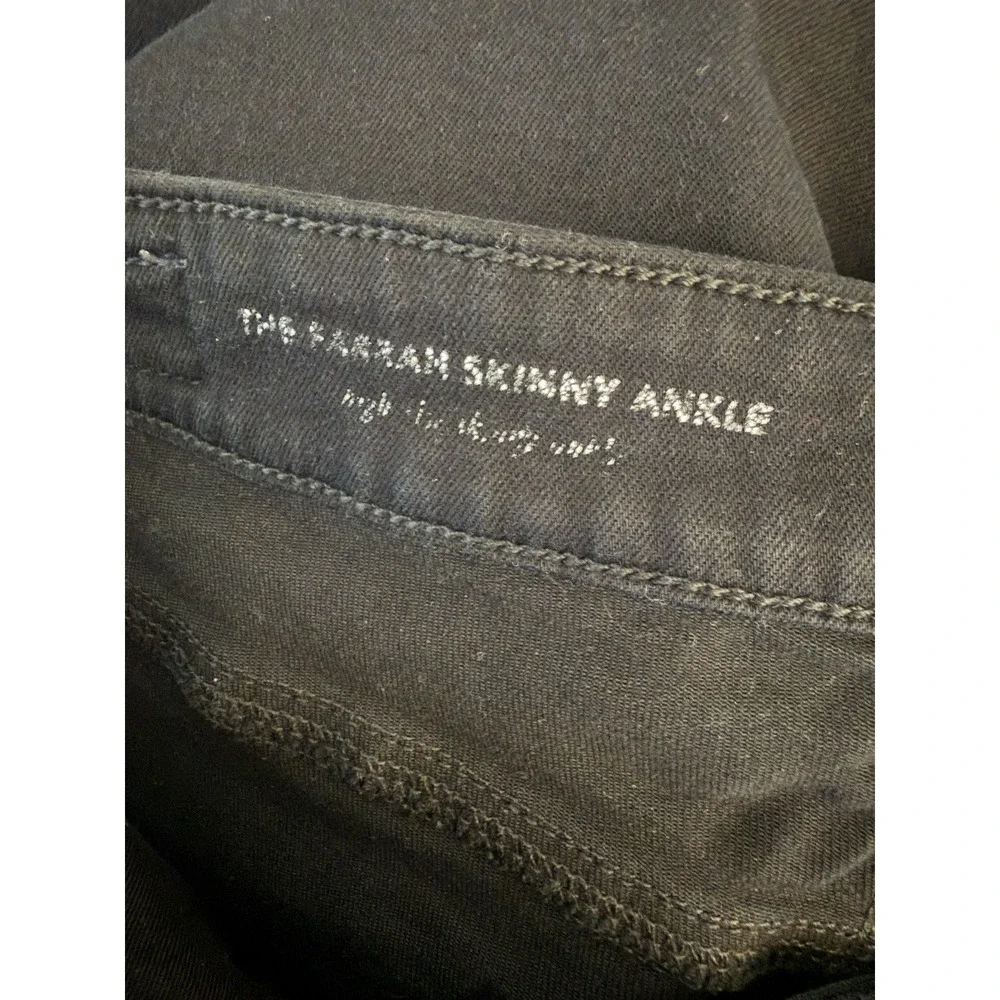 AG Adriano Goldschmied Farrah Skinny Ankle Jeans Women's 30R Black Stretch 30x29